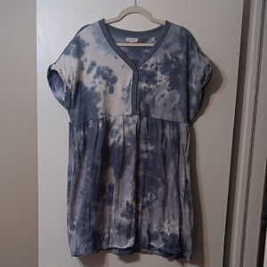 Tie-Dye V-Neck Women's Top